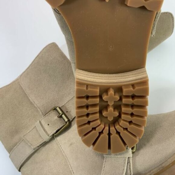 New Splendid Lug Boots Suede Moto Inspired Fold Over 9 - Picture 11 of 15